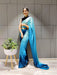 Sidhidata Women's Synthetic Ready to Wear Saree With Blouse Piece Ready to Wear Saree Sidhidata Textile Sky Blue 