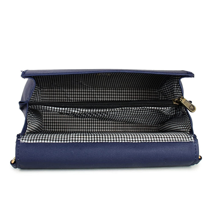 zubstore Navy Blue Colour Crossbody Striped Sling Bag for Womens and girls Hand Bags Zoopme Creations 