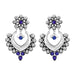Aradhya bollywood inspired Blue Stone Design German Silver Oxidised Drop Earrings for women and girls… Artifical Jewellery Aradhya Jewellery 