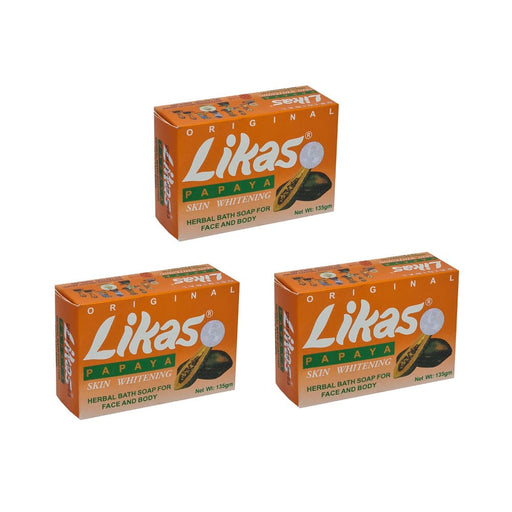 Likas Papaya Skin Whitening Soap - 135gm (Pack Of 3) Face Cream Health And Beauty 