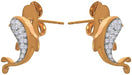 JFL - Jewellery for Less Ethnic Elegant Gold Plated Dolphin Designer Cz American Diamond Pendant Set for Girls & Women. JFL 