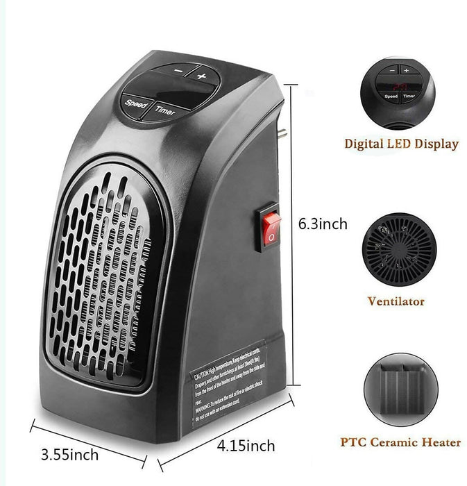 Nature Mayaa Room Heater Warmer Wall-Outlet 400 Watts Electric Handy Room Heater (Room Heaters Home for Bedroom, Reading Books, Work, bathrooms, Rooms, Offices, Home Room Warmer Handy Heater Nature Mayaa Enterprise 