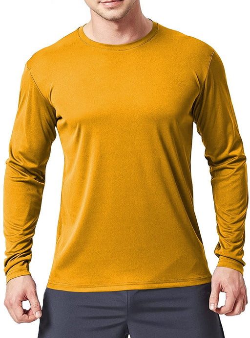 THE BLAZZE Men's Full Sleeve Round Neck Regular Fit Yellow T-Shirt for Men t-shirt JOTHI TEXTILES 
