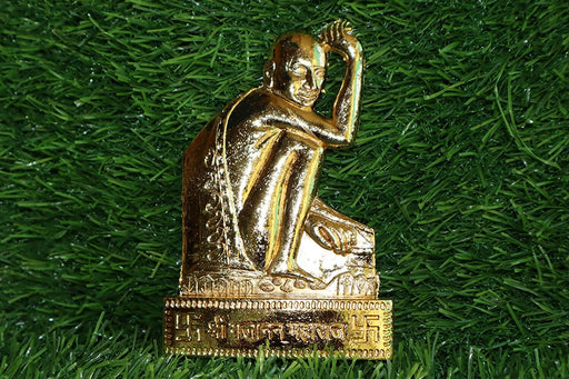 Salvus APP SOLUTIONS Antique Metal Gajanan Maharaj Statue Gajanan Maharaj Murti for Home & Office(Gold_11X7 cm) Home Decors Salvus App Solutions 