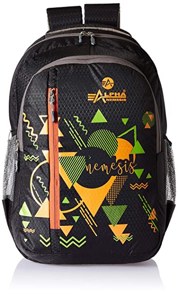 Alpha Nemesis 27 Ltrs Black School Backpack (Vertical) backpacks Alpha Nemesis 