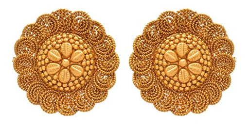 JFL - Jewellery for Less Traditional Gold Plated Spiral Stud Earrings for Women (1g, Golden) JFL 