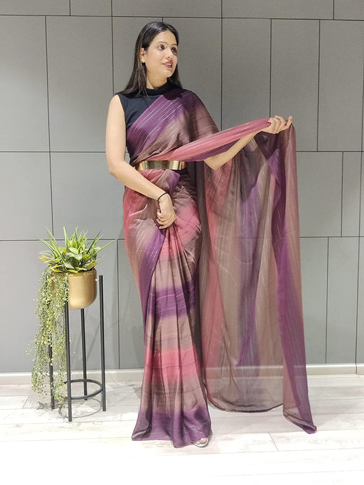 DHARAH Women Cotton Saree Shapewear Silhouette (Lavender, S) at   Women's Clothing store