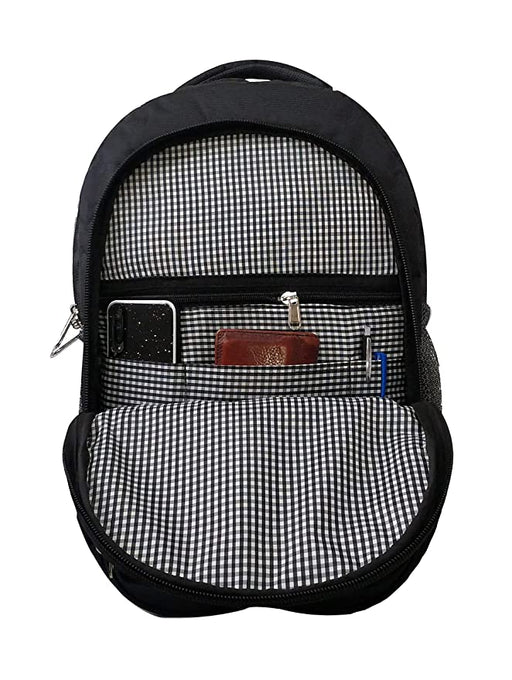 Alpha Nemesis Casual Waterproof Laptop Backpack/Office Bag/School Bag/College Bag/Business Bag/Unisex Travel Backpack Made With Waterproof polyester 38 Ltrs Black Laptop Backpack bags Alpha Nemesis 