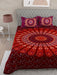 UniqChoice Maroon Color 100% Cotton Badmeri Printed King Size Bedsheet With 2 Pillow Cover(D-1007NMaroon) MyUniqchoice 