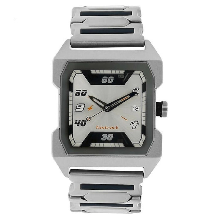 SILVER DIAL SILVER STAINLESS STEEL STRAP WATCH STRAP WATCH sujay das 