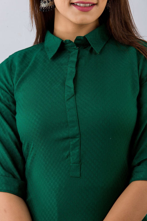 Svarchi Womens Rayon Blend Solid Straight Kurta (Green) Women Kurtis VEDIKAS 