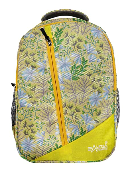 Alpha Nemesis Casual School Backpack/College Bag For Kids Made With Waterproof polyester 30 Ltrs Yellow School Backpack bags Alpha Nemesis 