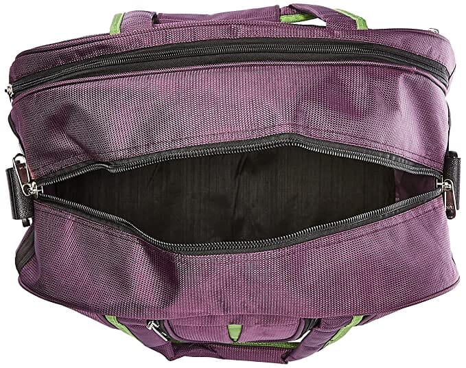 Alpha Nemesis Travel Duffle Bag for Trip for Men and Women Made With Water Resistant polyester Cabin Size 47 cms Magenta Green Travel Duffle Bag bags Alpha Nemesis 