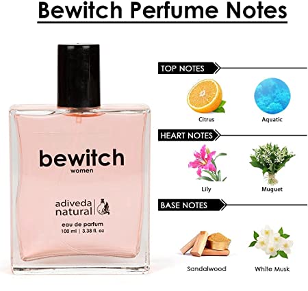 Adiveda Natural Bewitch Eau de Parfum - Sweet Amber Musk Perfume for Women - 100 ml Perfumes Adiveda Natural 
