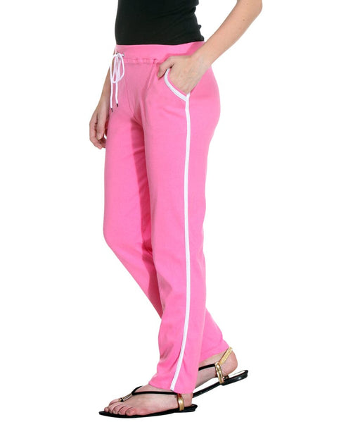 Women Striped Hosiery Pajama For Women MASKINO ENTERPRISES 28 Pink Polycotton