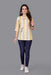 Pure cotton very Beautiful Yellow Color V-Neck Three-Quarter Sleeves Tunics for collage girl and Women Fab Zone 