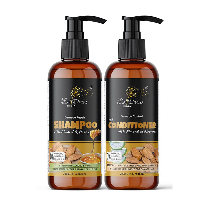 La'Decus India Almond Honey Shampoo and Conditioner Combo Pack(2x200ml)-400ml hair care Vitalscoop technologies 