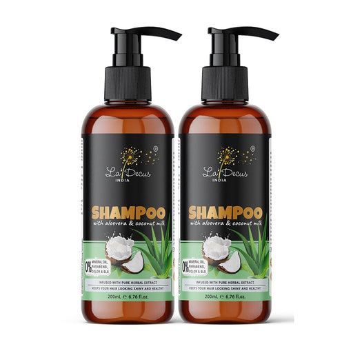 La'Decus India Aloevera Coconut Milk Shampoo 200ml Pack of 2 hair care Vitalscoop technologies 