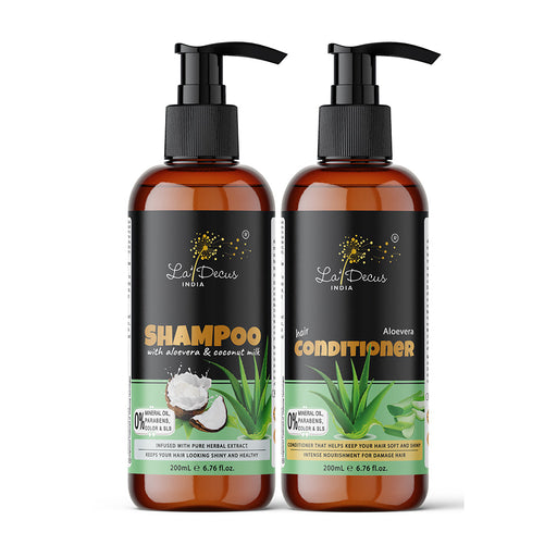 La'Decus India Coconut Aloevera Shampoo & Aloevera Conditioner Combo Pack(2x200ml)-400ml hair care Vitalscoop technologies 