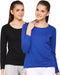 Ap'pulse Solid Women Round Neck Blue, Black T-Shirt (Pack of 2) T SHIRT sandeep anand 