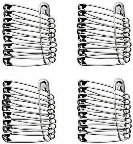 nawani Good Quality Large Safety Pins for Girls and Women Set of 48 Pic, Size 5.5/1 cm (Silver) Pins for Girls and Women Nawani Enterprises 
