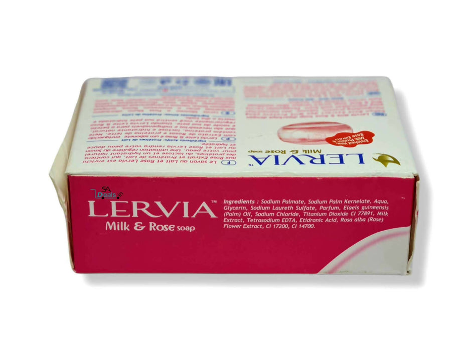 Lervia Milk And Rose Soap 90g (Pack of 3, 90g Each) Soap SA Deals 