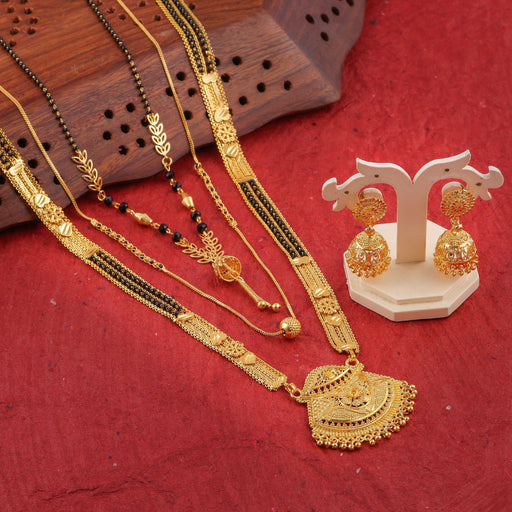 DESIGNER MANGALSUTRA SET FOR WOMEN MATERIAL: SOLID MOTI AND MAZZAK WITH EARING SET MANGALSUTRA HANSNI FASHION 