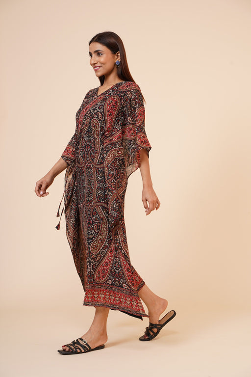 Women's Casual Printed Kaftan with adjustable string and inner Clothing Ruchi Fashion S 