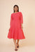Women's Round Neck Georgette Party/ Casual Dress in Peach Clothing Ruchi Fashion XS 