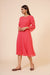 Women's Round Neck Georgette Party/ Casual Dress in Peach Clothing Ruchi Fashion 