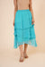 Women's Chiffon Ruffle Skirt with elastic in Sky Blue Clothing Ruchi Fashion XS 