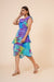 Women's multicolor Printed Georgette Ruffle Party Evening Dress Clothing Ruchi Fashion S 