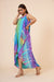 Women's Halter Neck Ruffle Drape Printed Georgette Party/ Evening Dress in Multicolor Clothing Ruchi Fashion S 