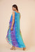 Women's Halter Neck Ruffle Drape Printed Georgette Party/ Evening Dress in Multicolor Clothing Ruchi Fashion M 