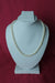 Cream color single line medium size Fresh Water Cultured Pearl Necklace half round. LivySeller 