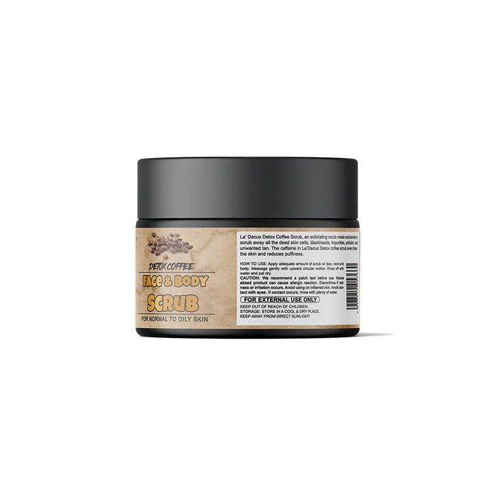 La'Decus India Detox Coffee Face and Body Scrub for Women and Men 200 gm skin care Vitalscoop technologies 
