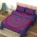 UniqChoice Purple Color 100% Cotton Badmeri Printed King Size Bedsheet With 2 Pillow Cover(D-1022NPurple) MyUniqchoice 