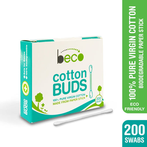 BECO Cotton Ear Bud 200 Swabs X Pack of 10 ear buds Ecosattvastore 