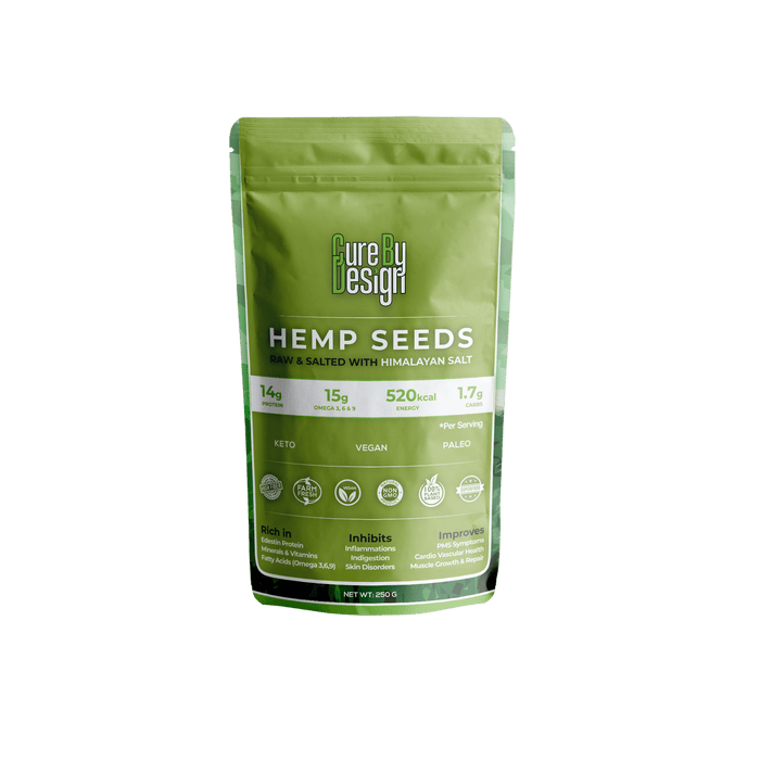 Cure By Design Hemp Seed Toasted with Pink Salt 250gm Cure By Design 