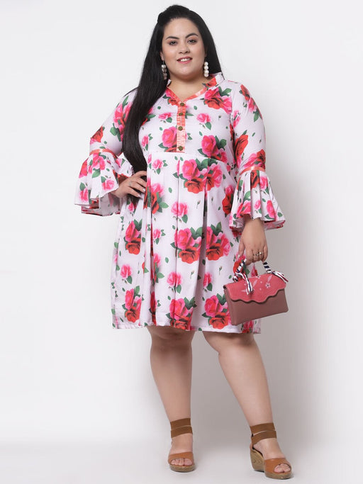 FAZZN Plus Size Multi Color Colour Full Sleeves Dress Dresses Fazzn 