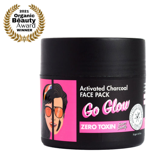 Super Smelly Go Glow Activated Charcoal Face Pack (Organic Beauty Award - 2021 ) 70 Grams face pack super smelly 