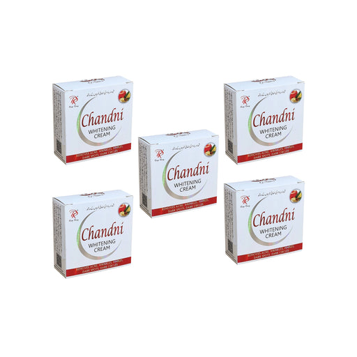 Chandni Whitening Cream - 28g (Pack Of 5) cream Health And Beauty 