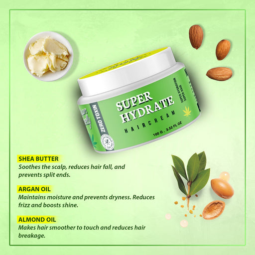 Super Smelly Natural Hydrating Hair Cream Smooth, Non sticky, easy wash off | 100gm Hair Cream Super Smelly 