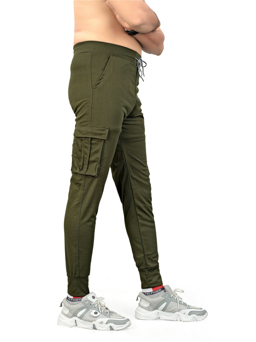 Pack of 2 Men Solid, Pocket Army Green , Air Force Blue Track Pants Track Pant Star Enterprise 