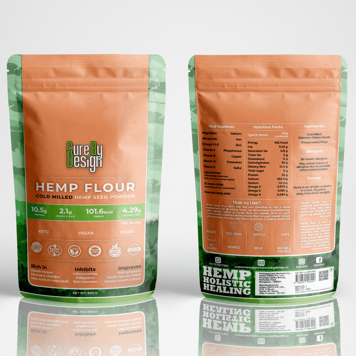 Cure By Design Hemp Seed Flour 500gm Cure By Design 