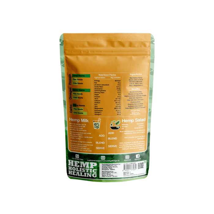 Cure By Design Hemp Hearts 500gm Cure By Design 