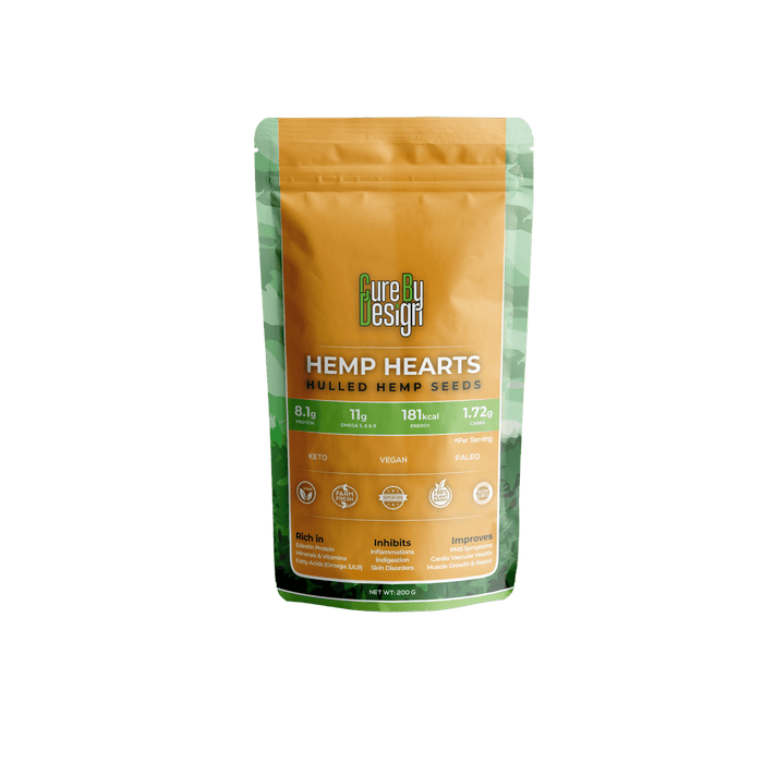Cure By Design Hemp Hearts 200gm Cure By Design 