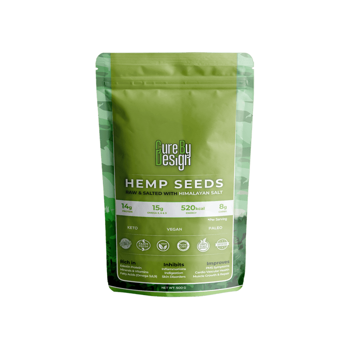 Cure By Design Hemp Seed Toasted with Pink Salt 500gm Cure By Design 