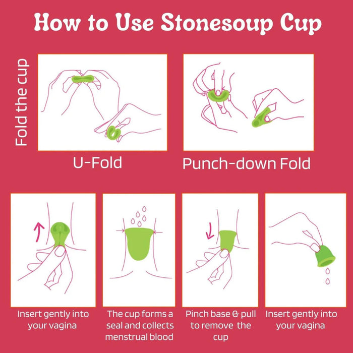 Green Menstrual Cup (Soft) Menstrual Cup Stone Soup 