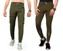 Pack of 2 Men Solid, Pocket Army Green ,Army Green Track Pants Track Pant Star Enterprise 